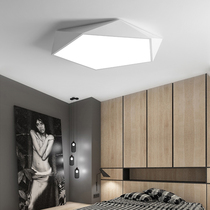 Creative geometric bedroom lights led ceiling lights warm bedroom lights personality Nordic lamps modern simple lighting