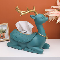Fashion Creative Paper Towel Box European-style Resin Decorative Deer Restaurant Home Bedroom Office Swing Pieces
