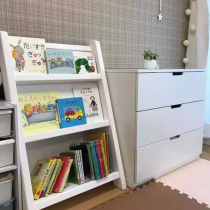  ins Nordic storage rack storage cabinet Picture book display storage integrated bookshelf Childrens room baby creative floor cabinet