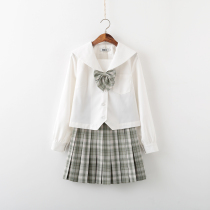 Japanese JK uniform basic sailor suit white unbuttoned long sleeve Kanto lapel Sapporo lapel female college style suit top