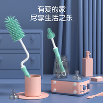 Baby bottle brush Silicone baby pacifier brush straw brush cleaning brush bottle brush cleaning set combination