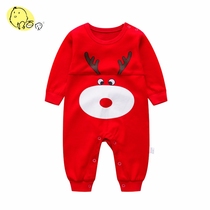 Good Baibei newborn Harbin clothing autumn jumpsuit 0-1 year old male and female children Baby climbing clothing long sleeve childrens pajamas