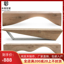 Nordic Full Solid Wood Strip Bench Home Change Shoes Bench Log Rest Creative Art Benches Designer Personality Stools