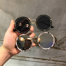 ulzzang Sunglasses Korean Fashion 2018 New Vintage Mixed White Round Sunglasses Women's European and American Street Photoglasses