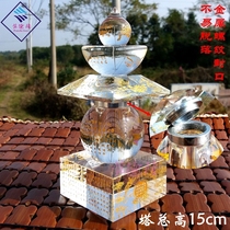 Crystal Stupa All Tathagata Tibetan Manna Pill Relic Tower Treasure Koinin Dharani Tower Five-wheel tower Stupa