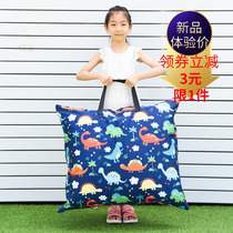 Waterproof and moisture-proof kindergarten bedding storage bag Cartoon quilt bag Student hand luggage bag packing storage bag