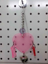 Parrot toy bird toy Bell toy acrylic toy peach heart JK03