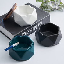 Nordic Ceramics Decoration Ashtrays Creativity Individuality Trend Covered with lid windproof succor modern pendulum