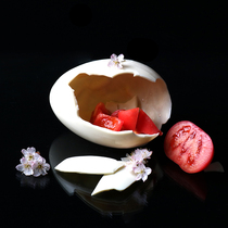 Net red ostrich egg shape chocolate mold mood mood hotel set plastic tools chef supplies plate decoration