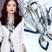 100% silk large square scarf spring and summer all-match mulberry silk small square scarf autumn and winter fashion scarf and fashion silk scarf women