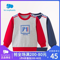 Libaby room childrens clothing boys fashion casual long sleeve T-shirt boys soft and comfortable top Children Spring and Autumn New
