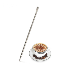 Coffee flower needle stainless steel coffee carved needle fancy coffee flower hook flower hook stick flower coffee utensils