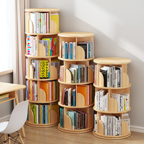 Take the rotating bookshelf on the ground floor Provincial space Child-drawing frame Living room swing piece Shelf Minimalist Home Storage Shelf