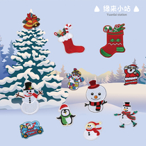 Christmas patch cloth stickers snowman embroidery pattern fashion diy patch cartoon patch bag paste embroidery