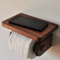 (Tissue holder)Roll paper holder Solid wooden tissue holder Bathroom toilet paper holder Creative simple toilet paper holder