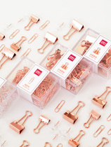 Able rose gold Golden Back Shaped Needle Creative Personality Cute Tropico Retro Stainless Metal Ticket Clip Small Box Dress