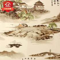 Huda wallpaper non-self-adhesive no glue no back glue brush glue new Chinese style Chinese retro style classical Zen wallpaper