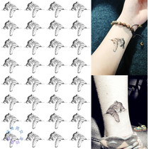 32 stickers black and white cute little tiger tattoo stickers waterproof men and women lasting realistic Korean small animal tattoo stickers