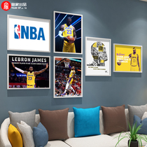 James Durant NBA basketball star combination photo wall Jordan Kobe AJ sneakers poster decoration hanging painting