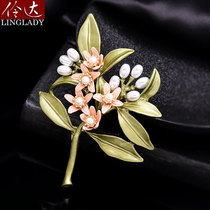 Korean brooch brooch women autumn and winter New suit sweater Jasmine flower 2021 pin