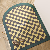 Light and luxurious leather into the door floor mat can scrub into the door mat non-slip foot mat rug doormat