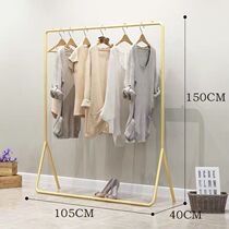 Men and women clothing store display kids shelf floor gold pendant clothes rack simple clothing shelf combination