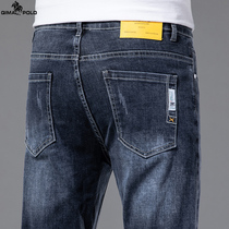 Paul Flagship Store Spring Mens Jeans Boys 18 18-20-Year-Old Repaired Straight Drum Denim Pants Stretch Pants
