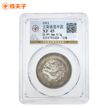 (Gongbo XF45) Yunnan Provinces Qianxin semi-circle silver-Yuan Two-empty Circle version Guangxu Yuan Bao Qing coins