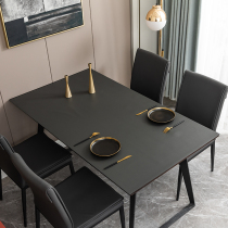 Nordic simple solid color leather tablecloth Waterproof and oil-proof leave-in PVC table mat Office desk mat Leather coffee table mat