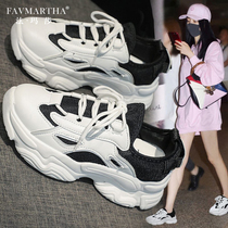 Fa Masha brand leather father shoes women 2021 spring new net red super fire show small feet sports leisure women shoes