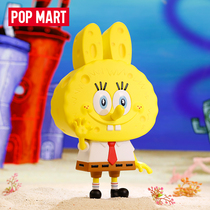 Popmart Bubble Matt LABUBU SpongeBob Large Handmade Trendy Tabletop Ornament Gift Toy