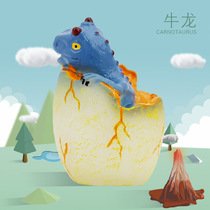 Dinosaur toy hatching egg simulation animal Jurassic Tyrannosaurus Rex luminous small dinosaur