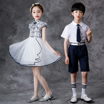 June 1 Childrens Day chorus performance costume kindergarten primary and secondary school students host recitation performance gongpengpeng gauze skirt