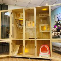 Cat Villa solid wood large three-story two-story Cat nest luxury cat cage cat house cat breeding cage cat amusement park cat