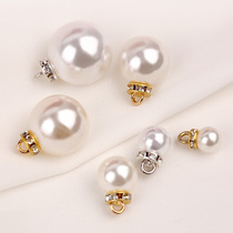 Pearl Button Shirt Shirt White Women Cardigan High-end Round Button Accessories Coat Decoration Small Button
