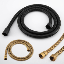 Black American shower Stainless steel hose 1 5 meters explosion-proof tube Shower accessories Bathroom hand spray pipe
