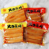 Fish music flavor as big knife lotus root slices black duck flavor spicy stewed lotus root Hunan specialty small packaging casual snacks Snacks