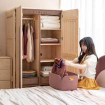 Children in the art series high-end open wardrobe all solid wood North American hard maple environmental protection childrens large space Original