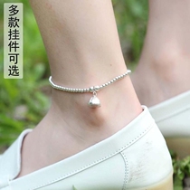 Silver foot chain 925 pure silver female pure silver Korean version sweet and beautiful fashion South Korean Jane approximately round Pearl lotus root chain to send girlfriend