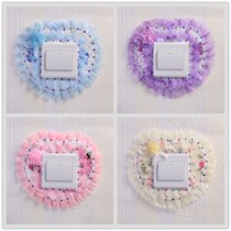 Switch cover Single open double open three open fabric switch wall sticker anti-fouling wall socket sticker switch decorative protective cover