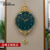 Modern fashion Light luxury Nordic wall clock Personality creative living room European simple watch net red household atmospheric clock