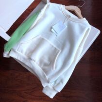 B39122 cotton long sleeve colorblock sweater winter plus velvet top-11 15