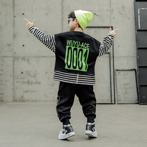 Childrens clothing boys autumn clothing 2021 new horse clip three-piece childrens baby striped sweater set foreign handsome tide