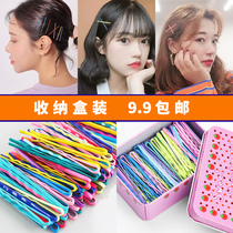 Net red color word clip Yafeng hair card candy color flower hairclip small clip girl simple side clip flower clip