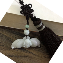 Car Pendant Jade Creativity Men And Women Upscale Car Hanging Accessories Bat Rearview Mirror Hanging Accessories Car Ornament Accessories Pau Ping An