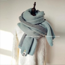 Autumn and winter Korean temperament thick knitted wool thickened ins scarf Japanese men and women couples Joker collar women