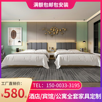 Guest House Furniture Bed Customised Quick Hotel Full Suite Furniture Punctuaes Double Man Bed Mingya Apartments Rental Room Single Beds