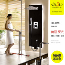 Berritu wall-mounted dark shower set hotel hotel embedded shower supercharged shower set