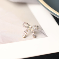 Exquisite super flash bow buckle pin Mini anti-light brooch cute sweater cardigan button clothes fixed pin