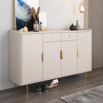 Light and luxurious solid wood shoe cabinet in door integrated by wall Home door Large capacity rock plate Xuan closing cabinet Entrance Door External Partition